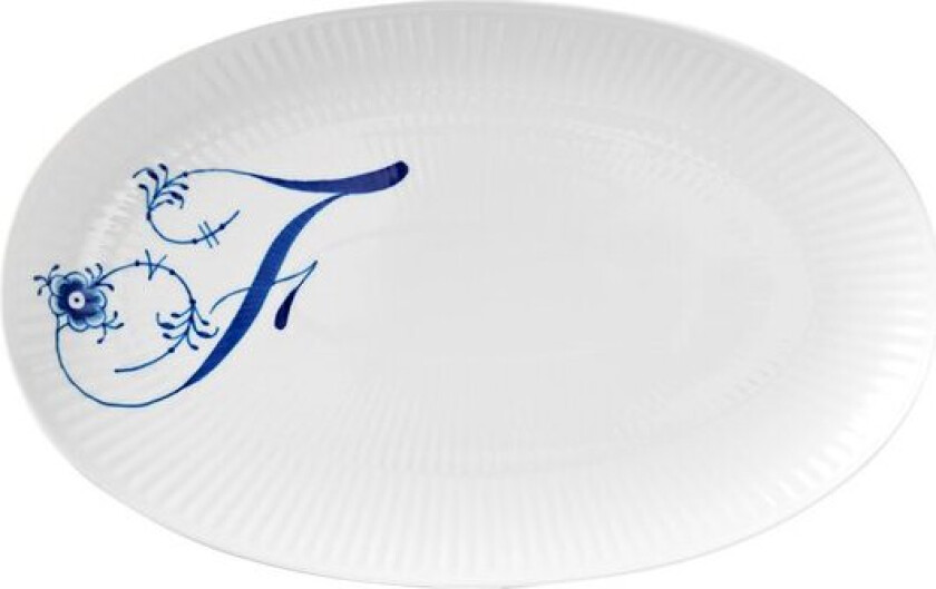 - Alfabet oval tallerken F 23 cm