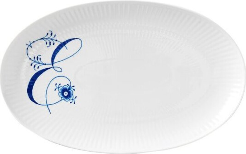 - Alfabet oval tallerken E 23 cm