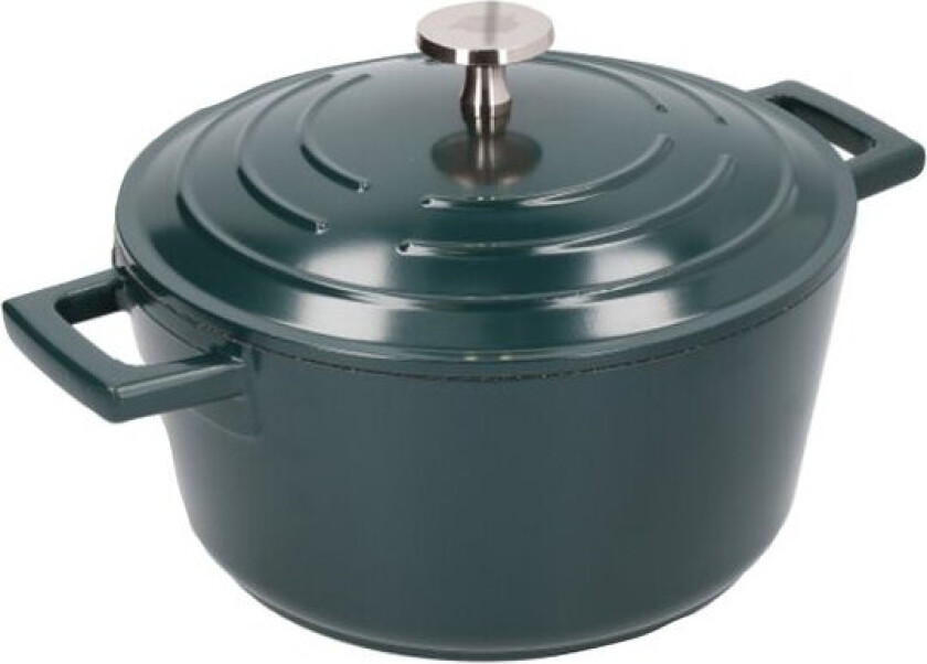 - Cast Aluminium gryte 2,5L 21 cm hunter green