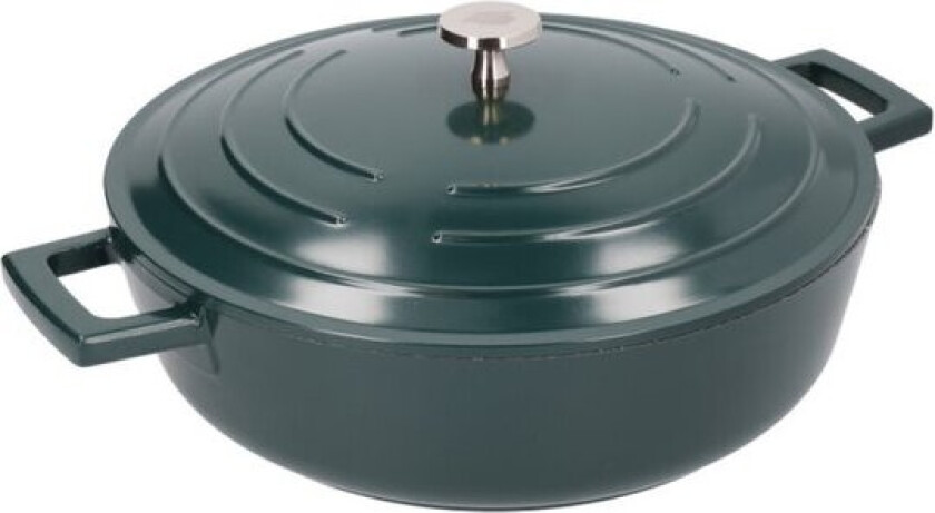 - Cast Aluminium lav gryte 4L 29 cm hunter green