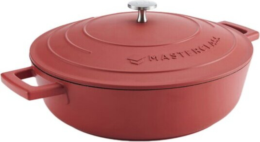 - Cast Aluminium lav gryte 4L 29 cm rød