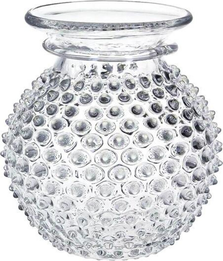 - Hobnail vase med kant 18 cm crystal