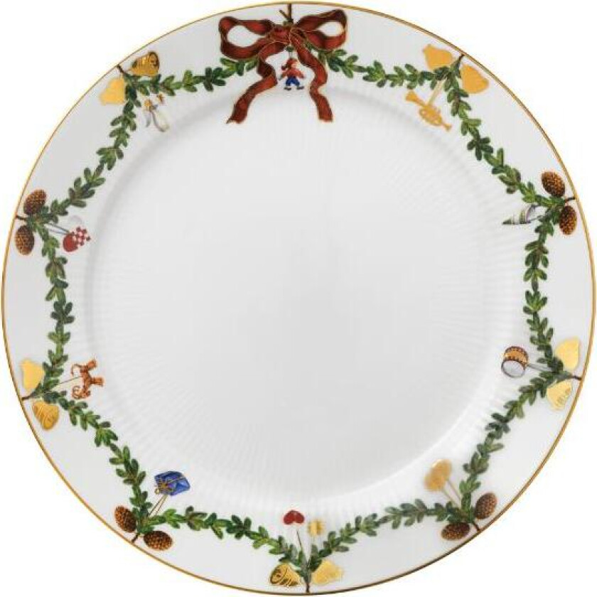 - Stjerne Riflet Jul tallerken 27 cm