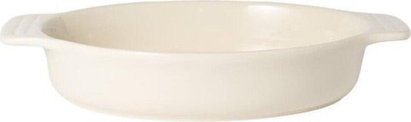 - Classic ildfast form 33,5x21 cm oval hvit
