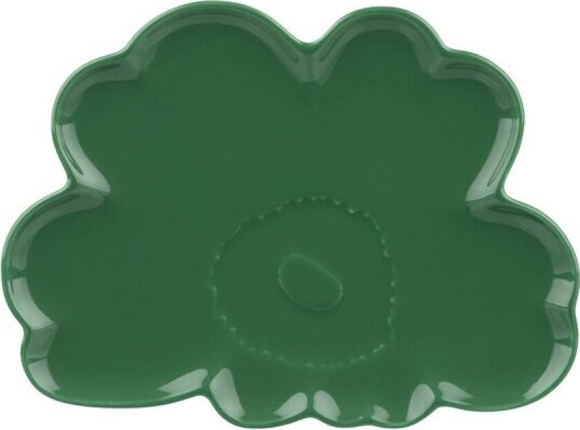 - Unikko asjett 19 cm blomsterform grønn