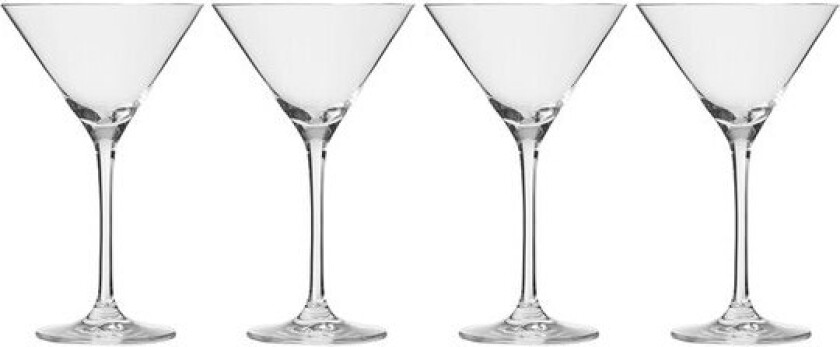 - Bar martiniglass 22 cl 4 stk klar