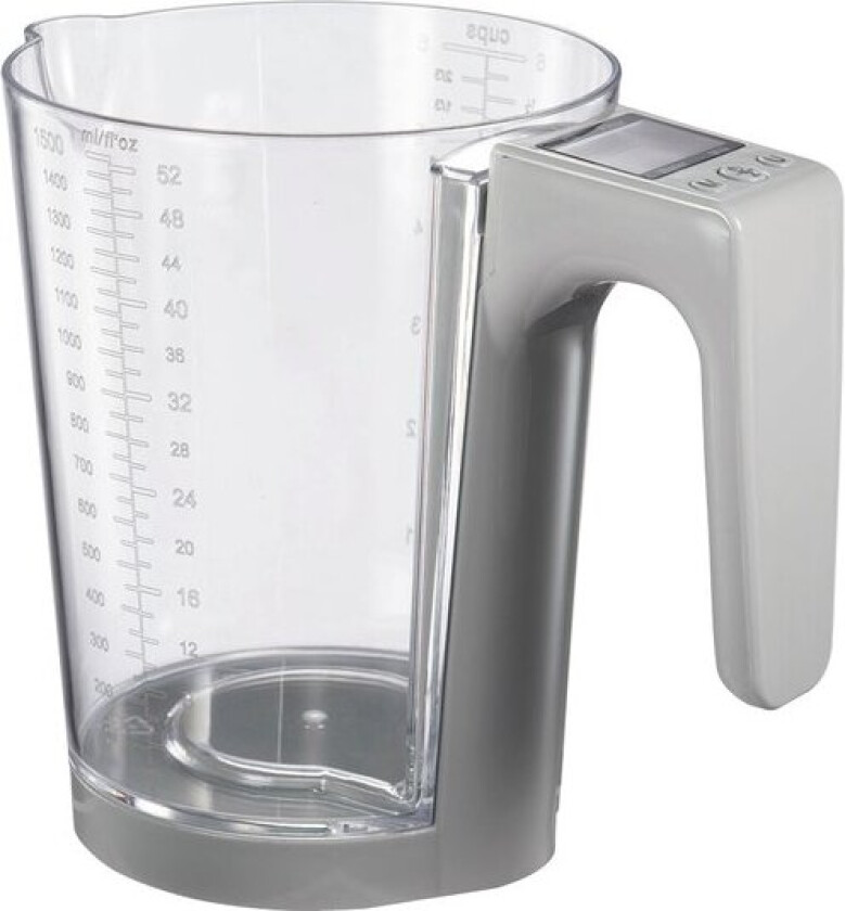 - bAYk kjøkkenvekt/målebeger 5kg/1,5L klar/grå