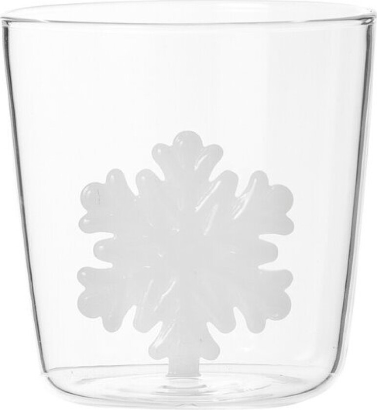 - Jul vannglass med figur 35 cl snøfnugg