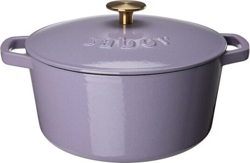 - Støpejernsgryte 24 cm 4,4L lavendel