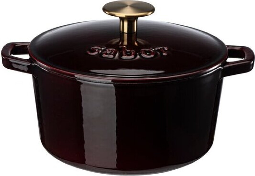 - Støpejernsgryte 2 L zinfandel brass