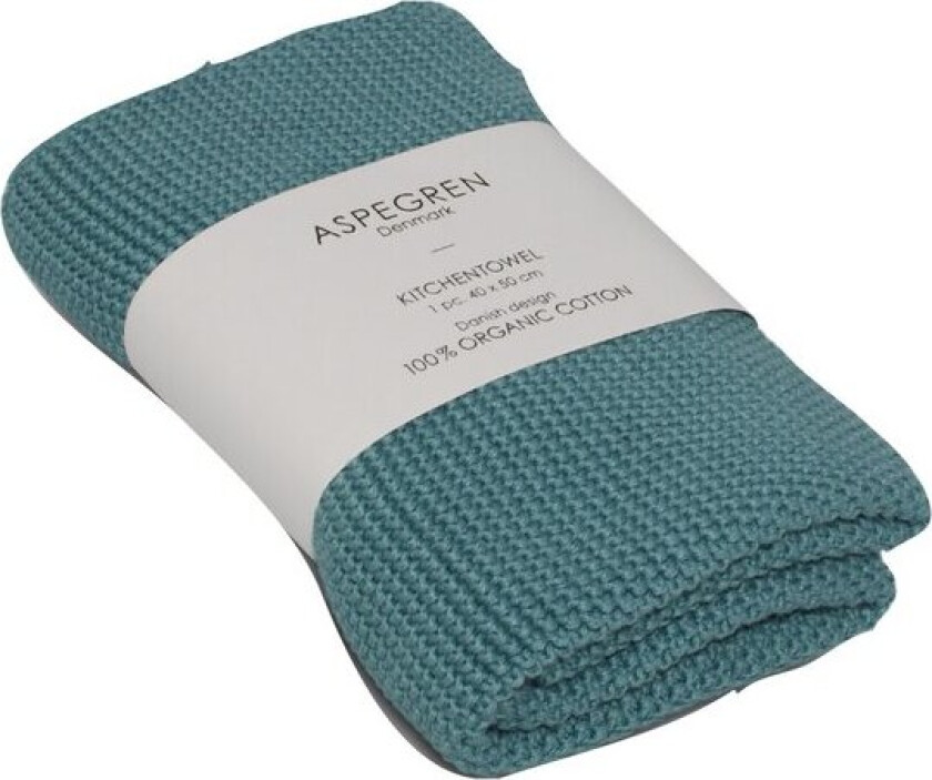 - Solid kjøkkenhåndkle 40x50 cm aqua sea