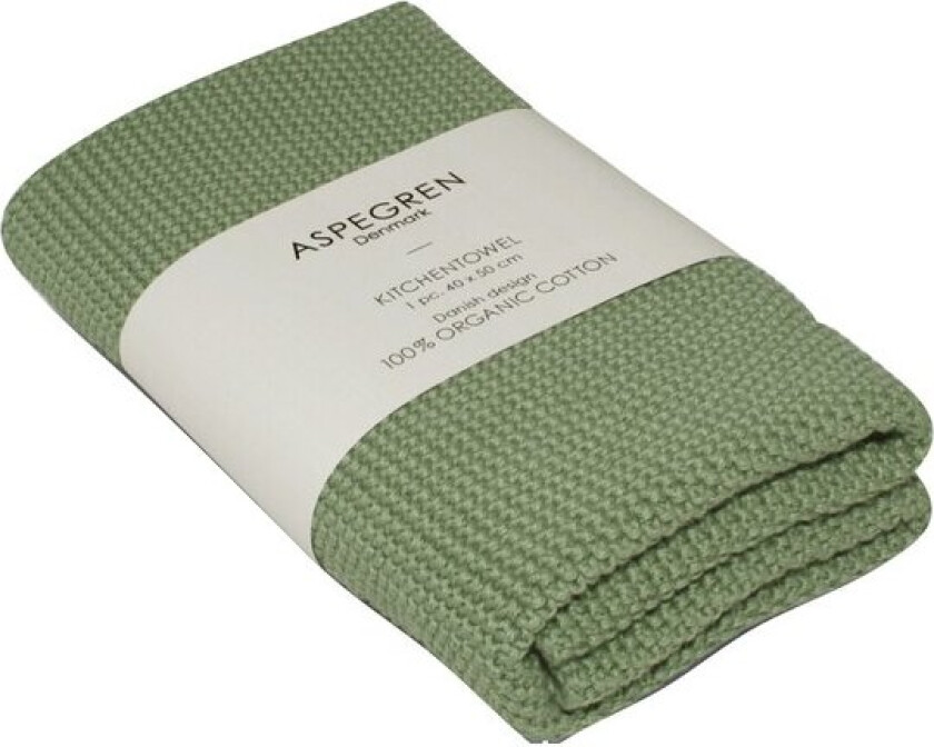 - Solid kjøkkenhåndkle 40x50 cm aloe green