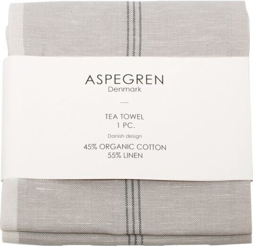 - Pinstripes kjøkkenhåndkle 50x70 cm silver gray