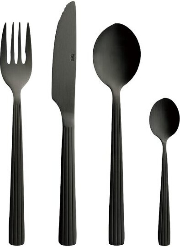 - RAW bestikksett 40 deler matt svart