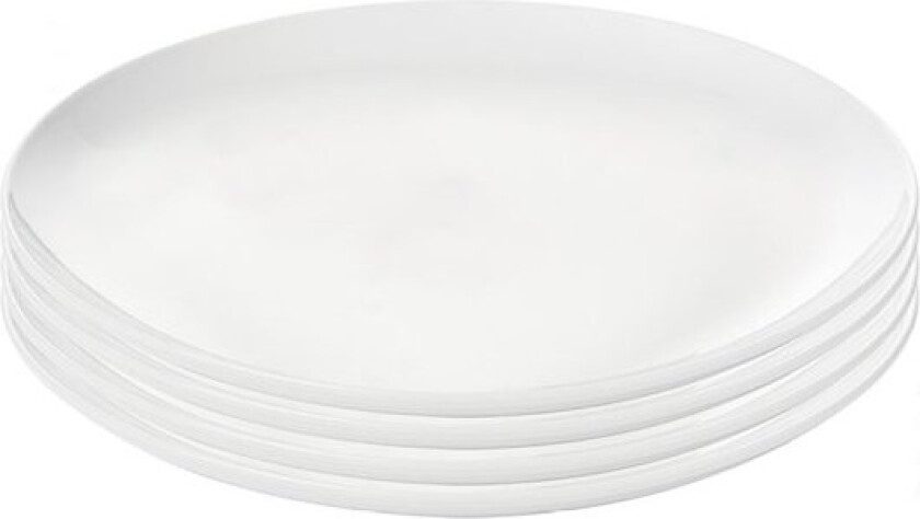 - Atelier tallerken 27 cm 4 stk super white