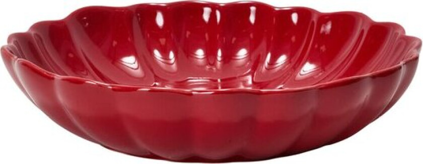 - Lotus pastatallerken 21,5 cm rød
