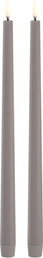 - Taper Candles slim LED-kronelys 2,3x32 cm 2 stk sandstone