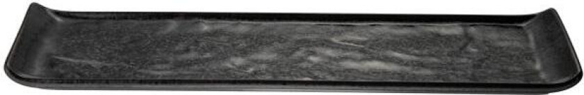 - Mörke tallerken rektangulær 30x10 cm svart