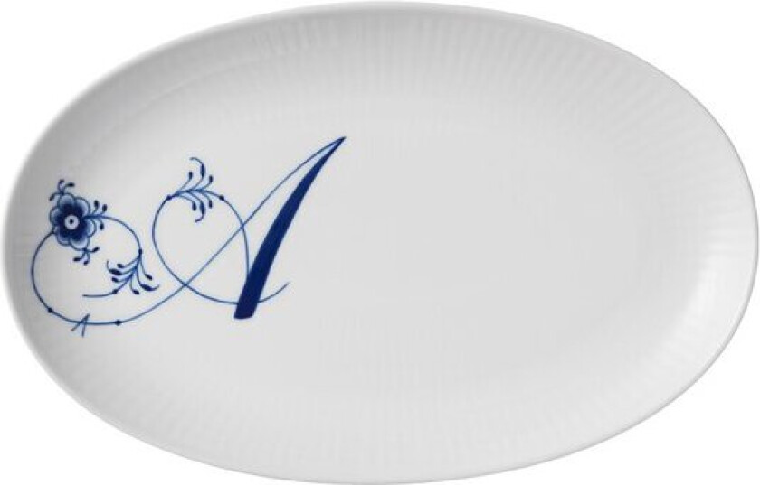 - Alfabet tallerken oval A 23 cm