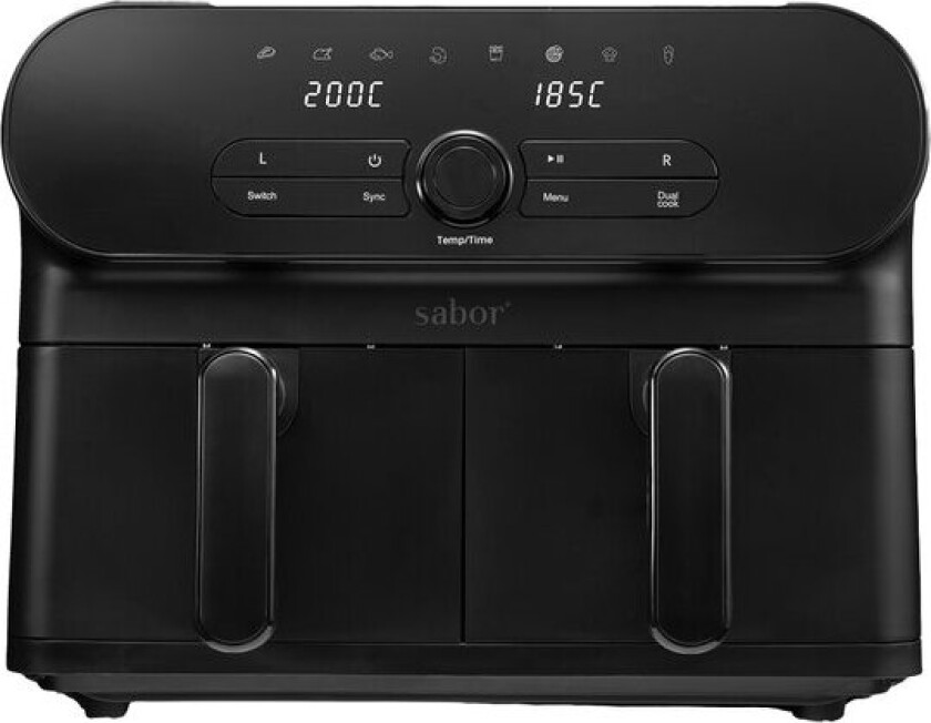 - Duett airfryer dobbel 11 L matt svart