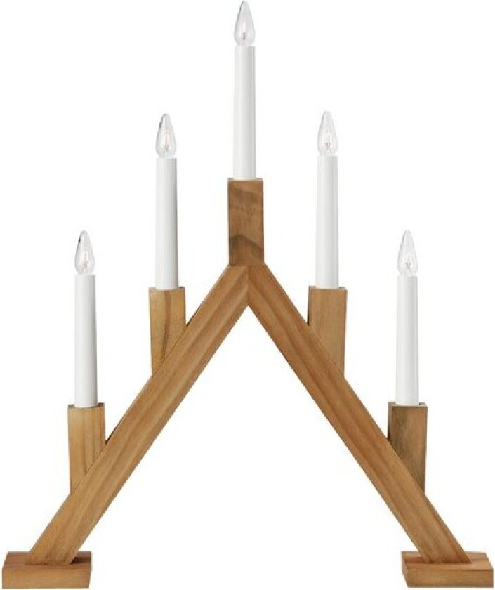 - Bjurfors 5-armet adventsstake 47,5 cm beiset brun
