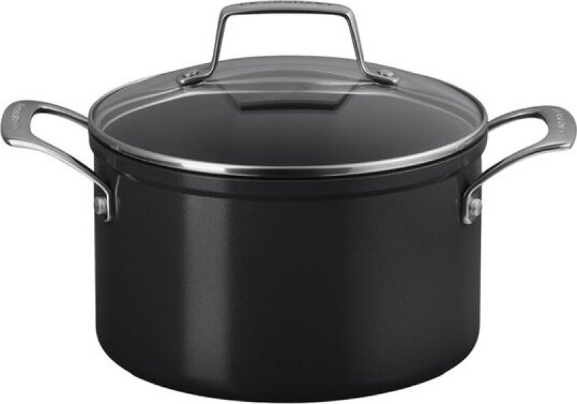 - ENSC gryte med glasslokk 3,8L 20 cm black