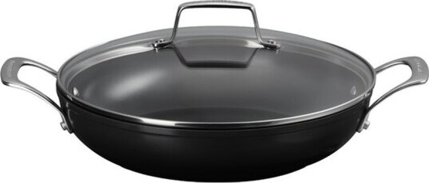 - ENSC traktørpanne med glasslokk 3,2L 28 cm black