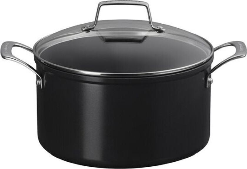 - ENSC gryte med glasslokk 6L 24 cm black