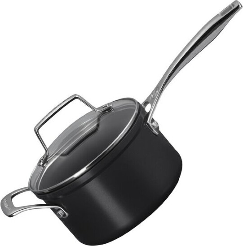 - ENSC kasserolle med glasslokk 1,9L 16 cm black