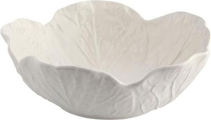 - Cabbage skål kålblad 17,5 cm hvit