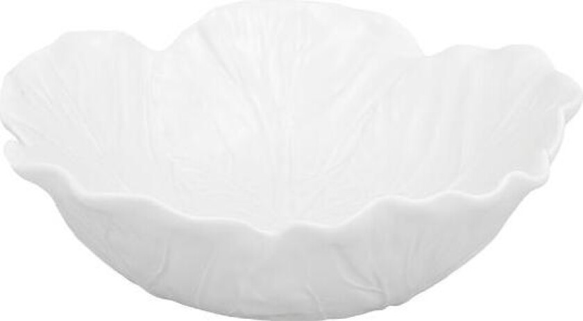 - Cabbage skål kålblad 22,5 cm hvit