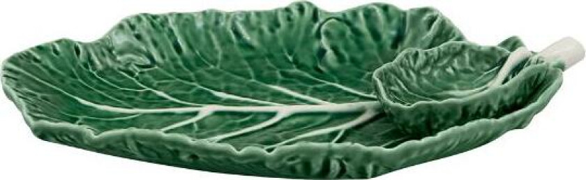- Cabbage serveringsfat kålblad 28x20 cm grønn