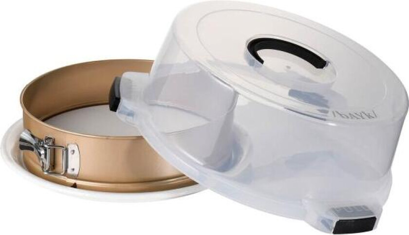 - bAYk kakefat m/springform og lokk 26 cm gull