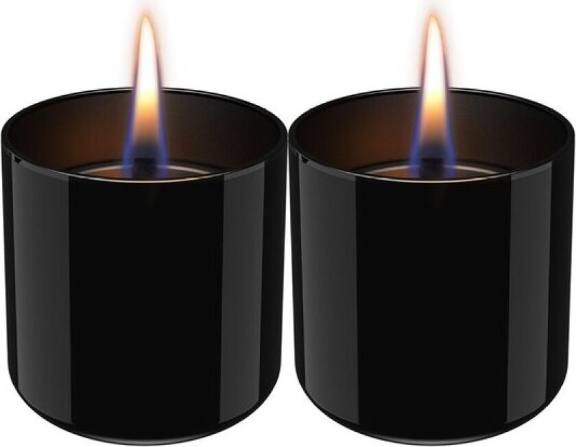 - Lilly bordlykt 8 cm 2 stk m/brensel svart