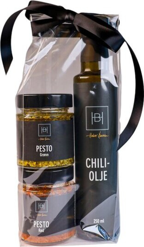 Bilde av - Halvor Bakke pizza gavesett chiliolje og to pesto 720 g