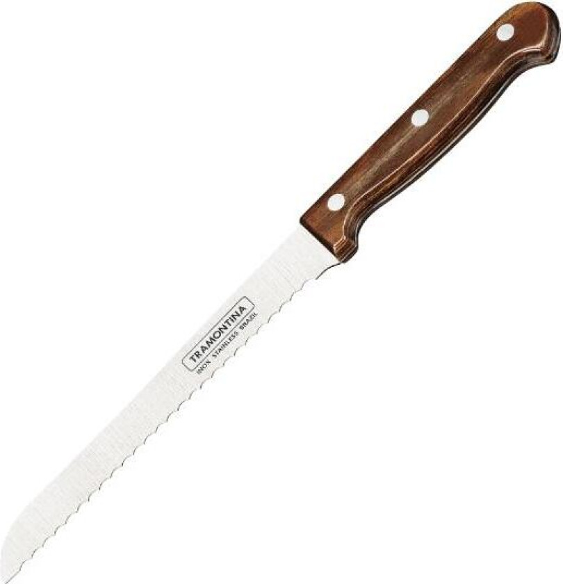- Brødkniv 18 cm mørkebrun