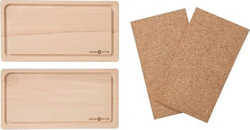 - Classic biffplanke 31,5x16,5 cm 2 stk bøk