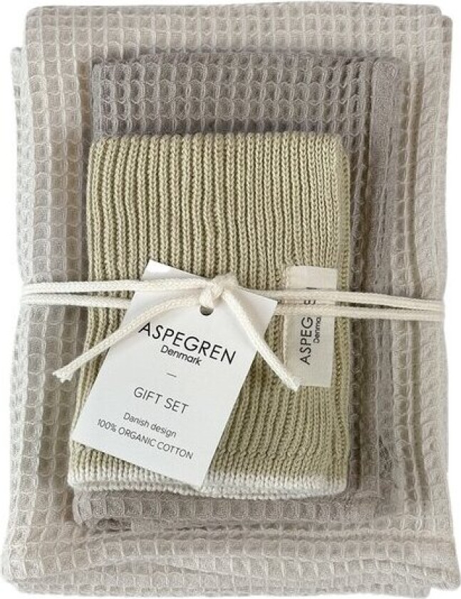 - Gavesett kjøkkenklut/kjøkkenhåndkle 3 deler lemon grass