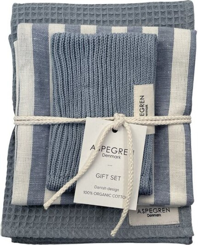 - Gavesett kjøkkenklut/kjøkkenhåndkle 3 deler air