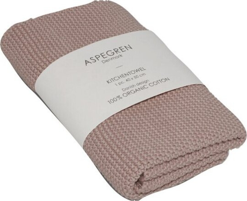 - Solid kjøkkenhåndkle 40x50 cm pale mauve