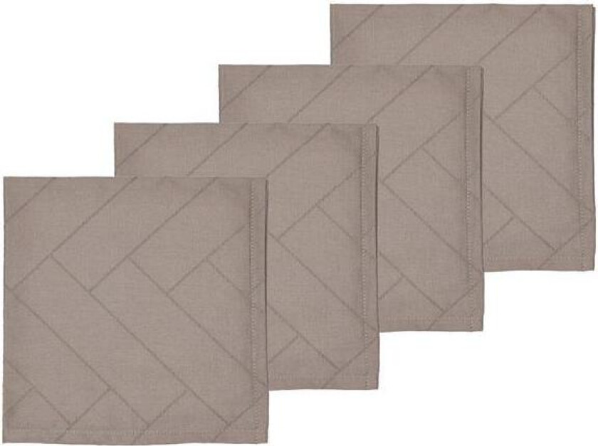 - Tiles damask tøyserviett 4 stk taupe