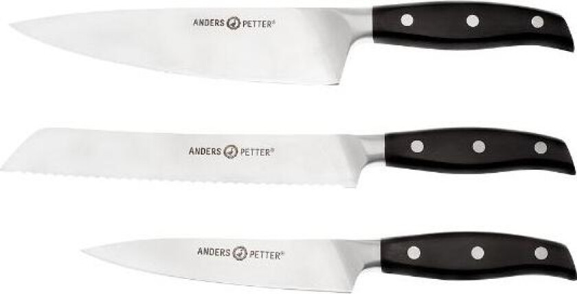 - Stenfors sett med kniver 3 deler