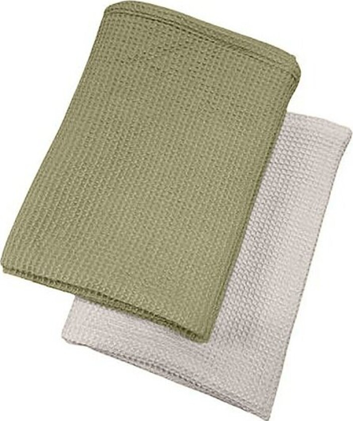 - Home kjøkkenhåndkle 70x50 cm 2 stk oliven/mint