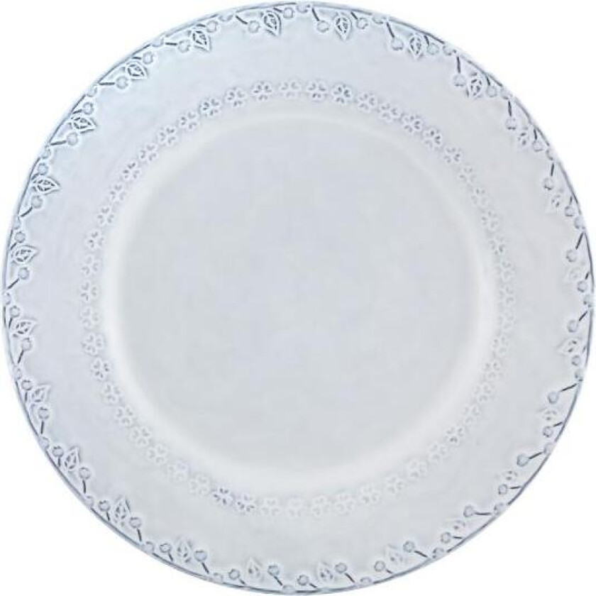 - Flora middagstallerken 29 cm antikkhvit
