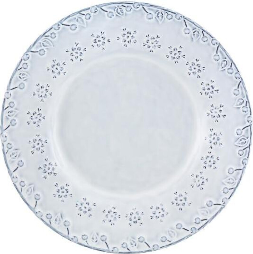 - Flora desserttallerken 23 cm antikkhvit