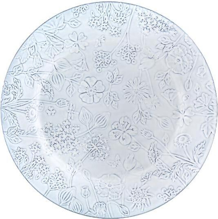 - Flora tallerken 34,5 cm antikkhvit