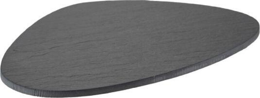 - Slate serveringsfat 22x16 cm oval svart