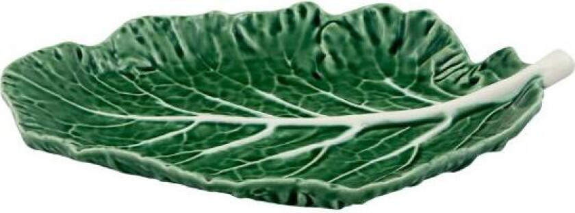 - Cabbage serveringsfat kålblad 28 cm grønn