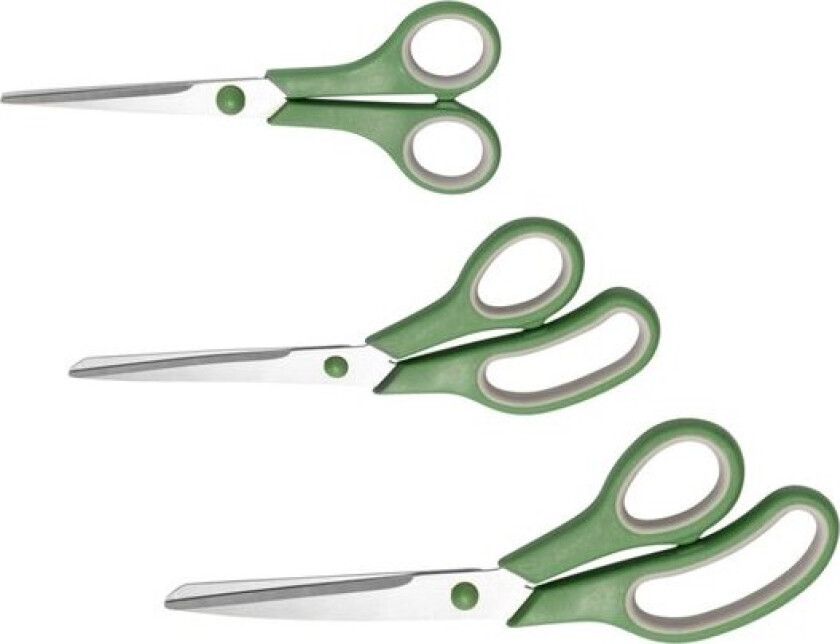 - Steel Essentials sakssett 3 deler grønn/grå