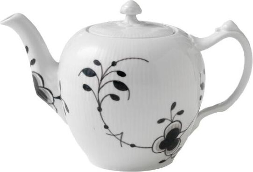 Bilde av - Sort Mega Riflet tekanne m/lokk 1L